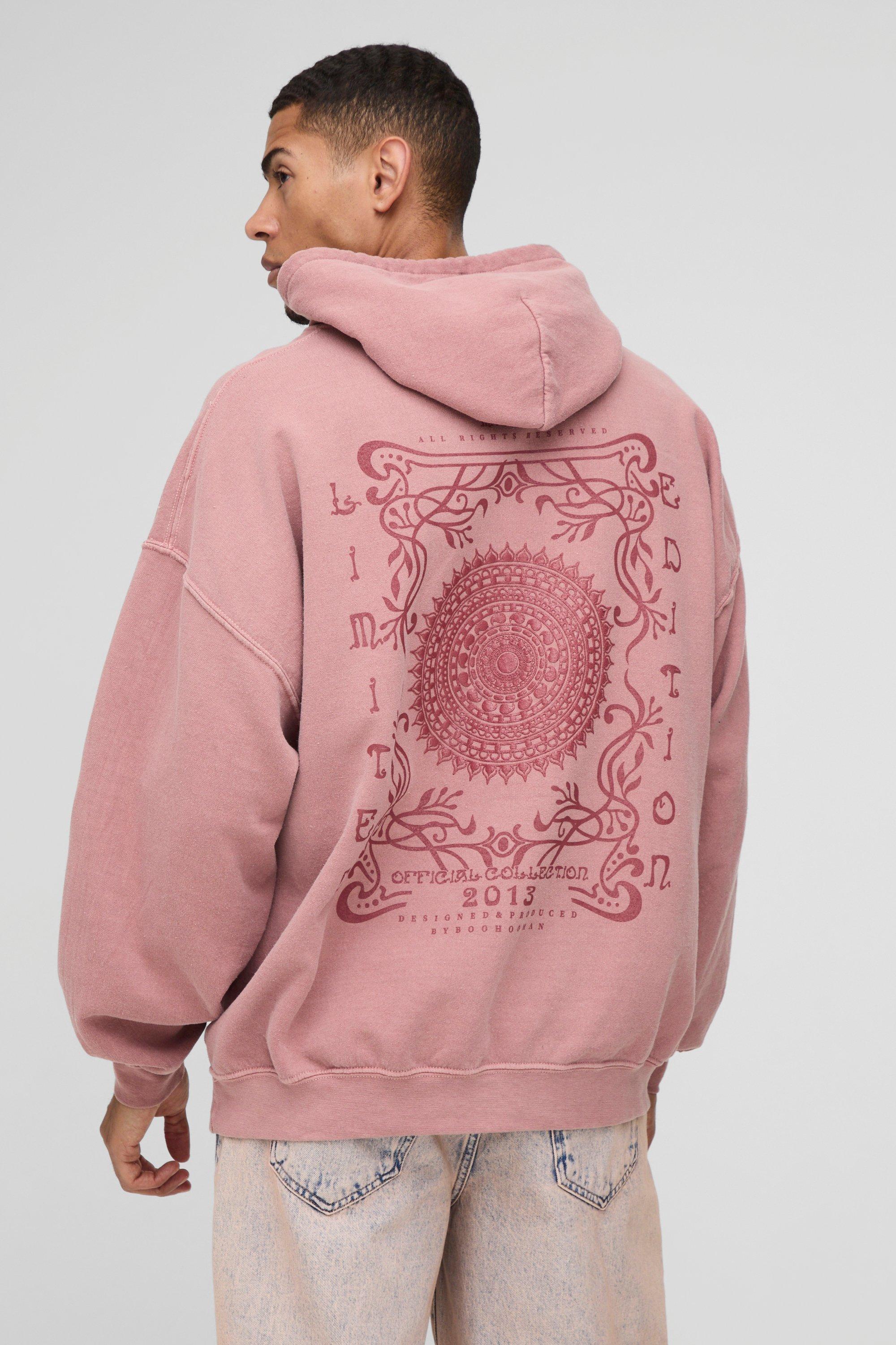 Pink mens hoodies boohoo UK